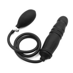 Black Kiotos Inflatable Dildo Large Ribbed Rings