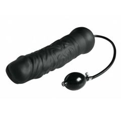 13 inches - Black Master Series Leviathan Giant Inflatable Silicone Dildo with Internal Core